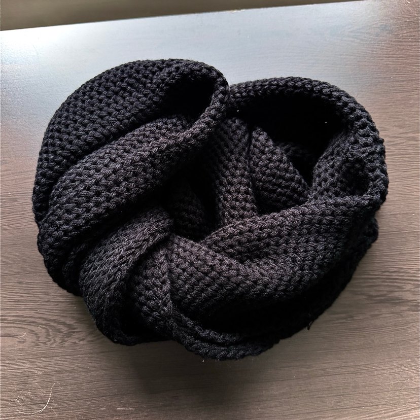 SİYAH KADIN DOLAMALI KAŞKOL - Görsel 3