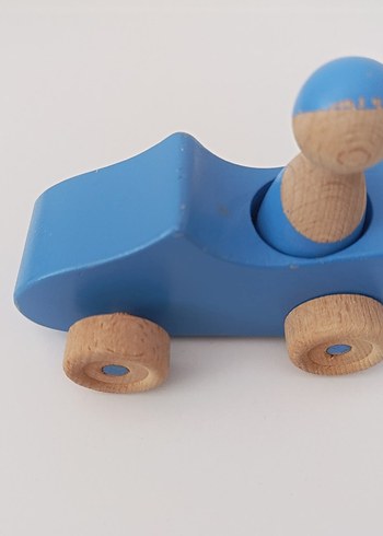 Beden Renk Montessori Renkli Ahşap Oyuncak Arabalar