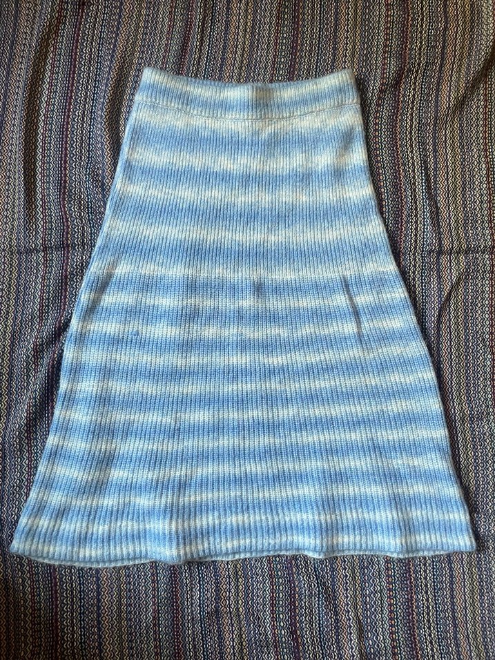 Psc degrade mavi midi örgü etek - Görsel 5
