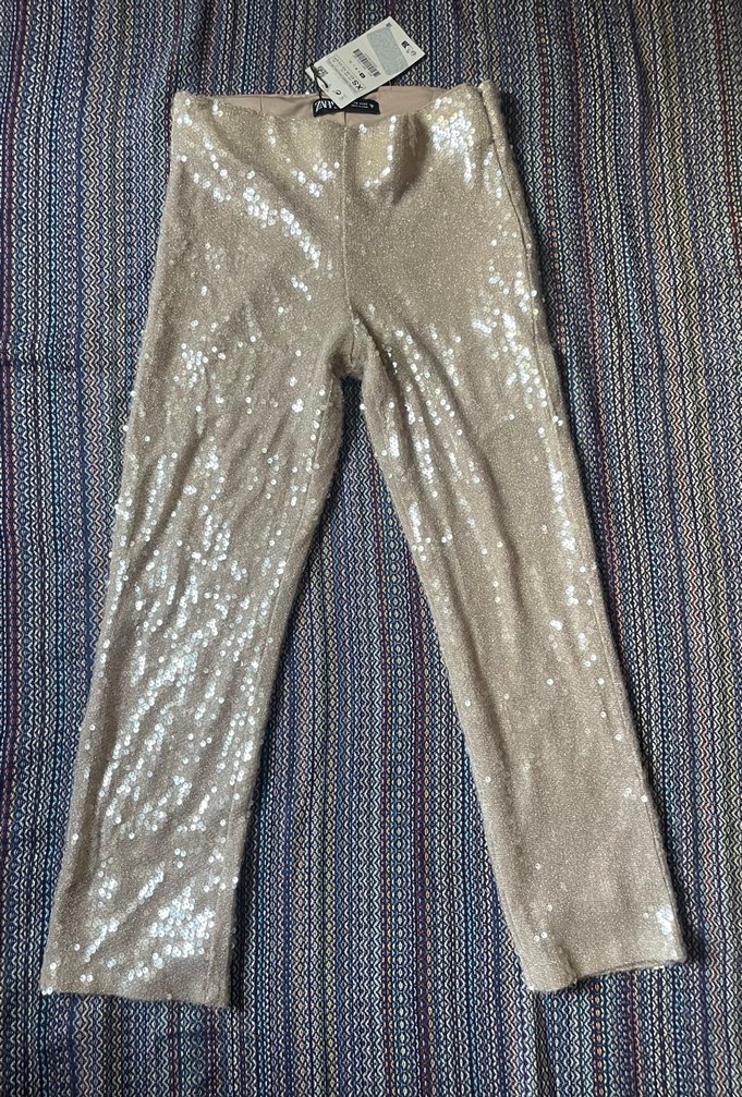 Zara Payetli Kapri Pantolon - Görsel 4