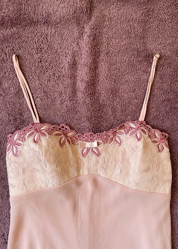 Vintage dantel detaylı gecelik - Görsel 3