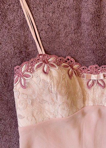 Vintage dantel detaylı gecelik - Görsel 4