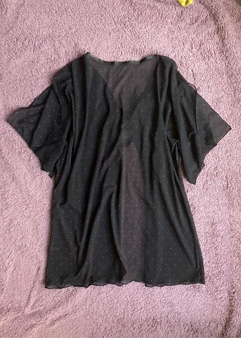 Siyah puantiyeli lingerie üst - Görsel 6