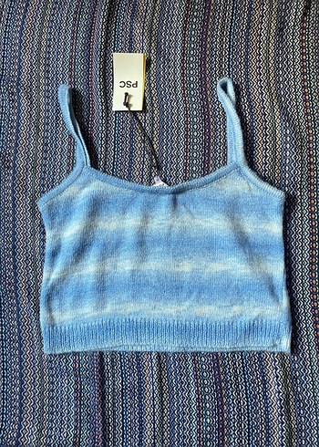 Psc Mavi Degrade Askılı Bluz - Görsel 5