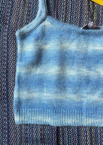 Psc Mavi Degrade Askılı Bluz - Görsel 4