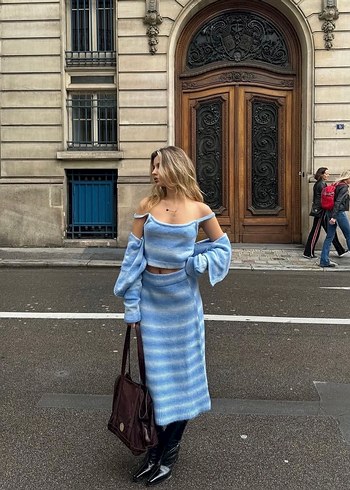 Psc Mavi Degrade Askılı Bluz - Görsel 6