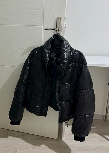 Kadın Siyah mont ceket - Görsel 2