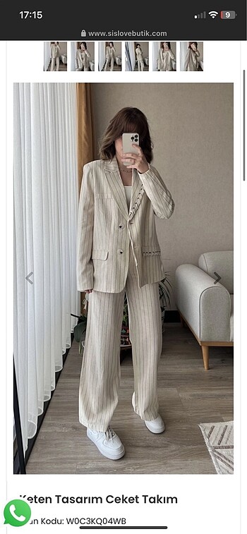 Keten tasarım blazer takım