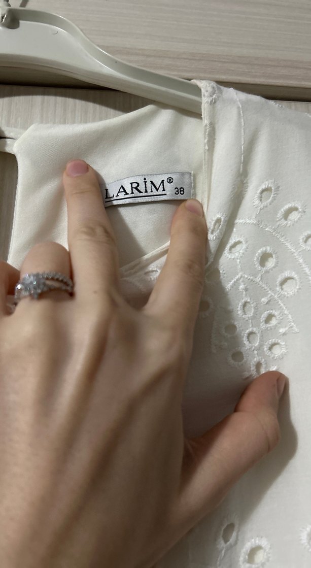 Beyaz Nakışlı Bohem Uzun Elbise - Görsel 3