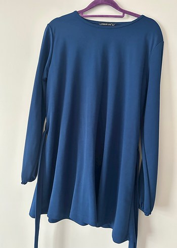 Lacivert Düğmeli Hamile Tişörtü - Görsel 3