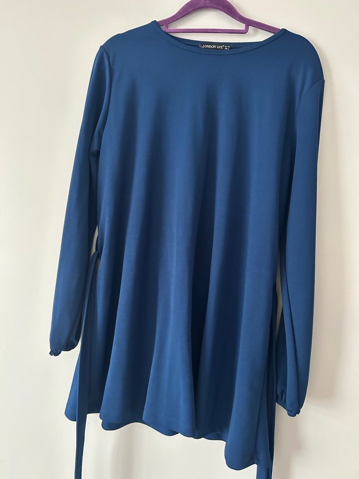 Lacivert Düğmeli Hamile Tişörtü - Görsel 3