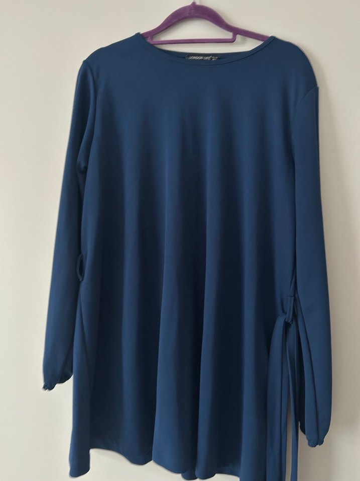 Lacivert Düğmeli Hamile Tişörtü - Görsel 2