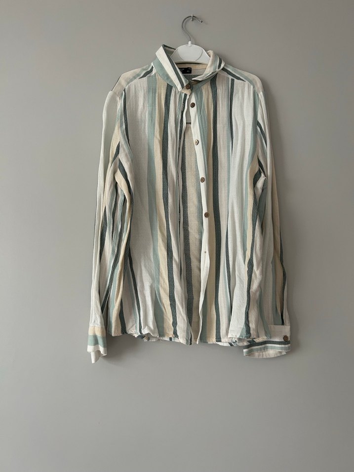 Quzu Bohem Desenli Keten Kadın Gömlek - Görsel 2