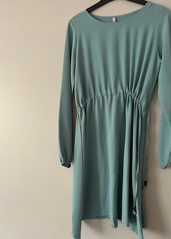 Turkuaz V Yaka Uzun Kollu Hamile Tişörtü - Görsel 3