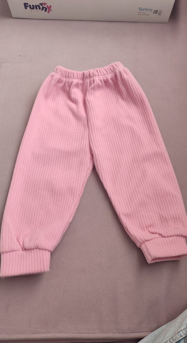 Kızlar için Pembe Örgü Tayt - Görsel 3