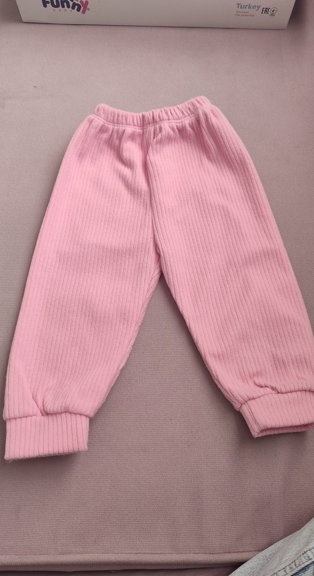 Kızlar için Pembe Örgü Tayt - Görsel 2