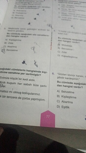  Beden Renk 5 sınıf tüm dersler