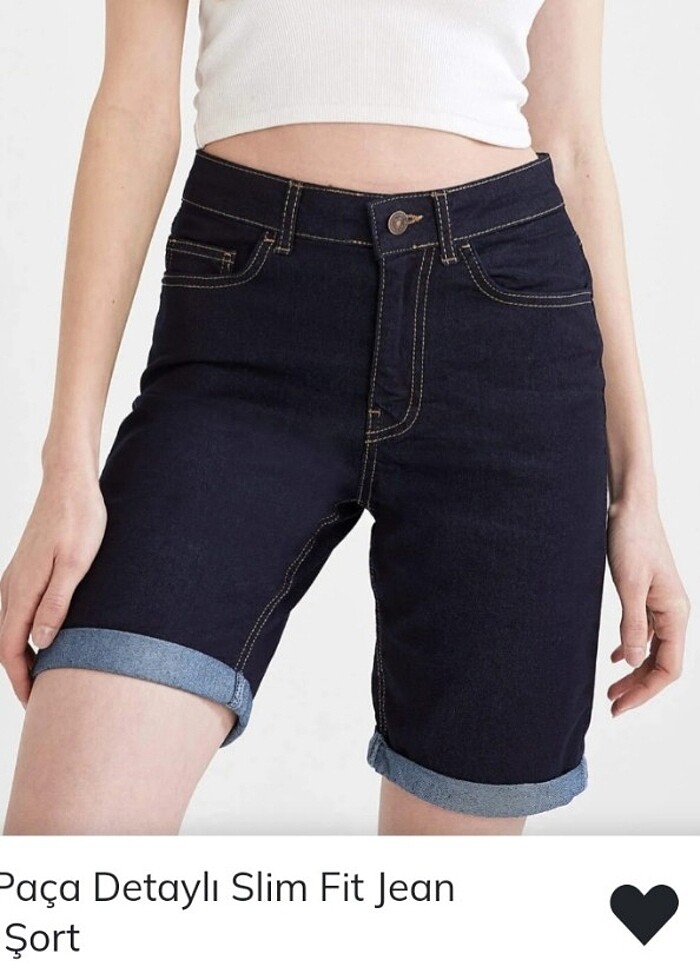 Denim jeans kot şort 34-xs beden - Görsel 2