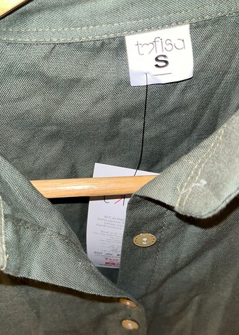 Düğmeli, Uzun Kollu Tunik Elbise - Görsel 4