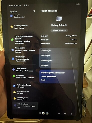 Beden Samsung a9 plus kılıf hediyeli tablet