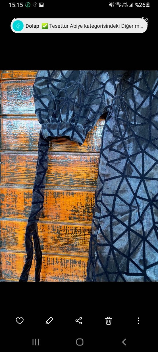 Uzun Siyah abiye - Görsel 2