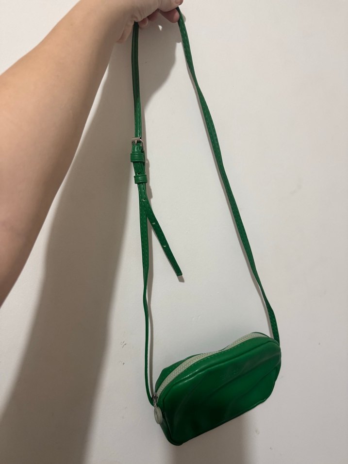 Kadın Yeşil Deri Çapraz Çanta - Görsel 2