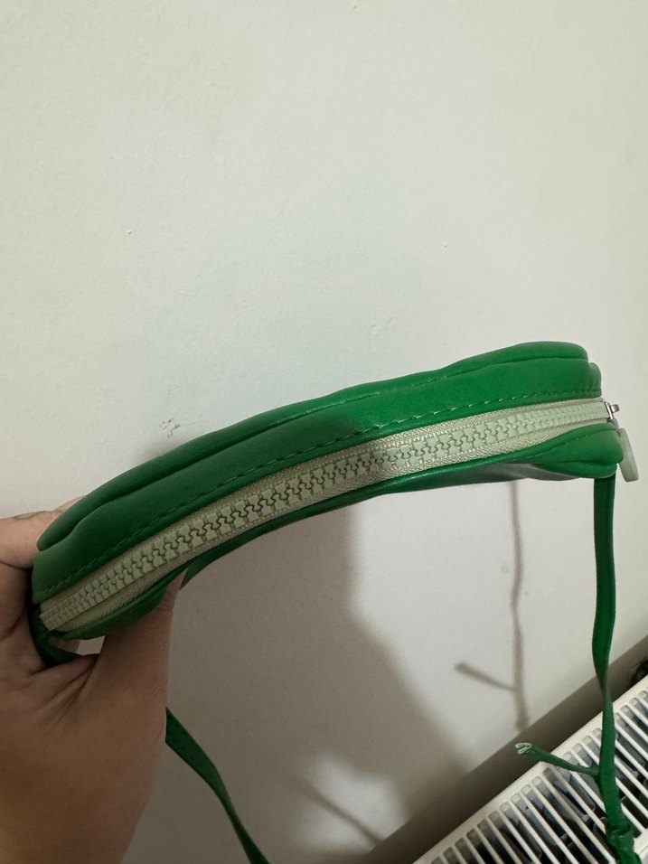 Kadın Yeşil Deri Çapraz Çanta - Görsel 3