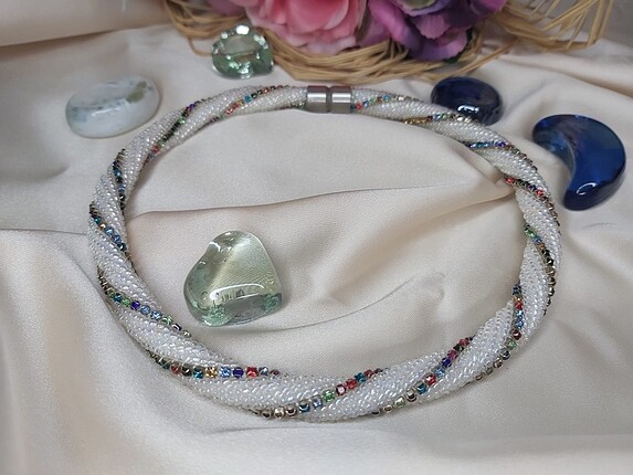 Swarovski Taşlı Boncuk Kolye