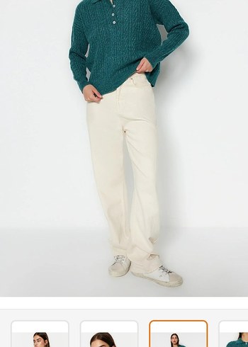 Örgü Kadın Triko Kazak - Görsel 2