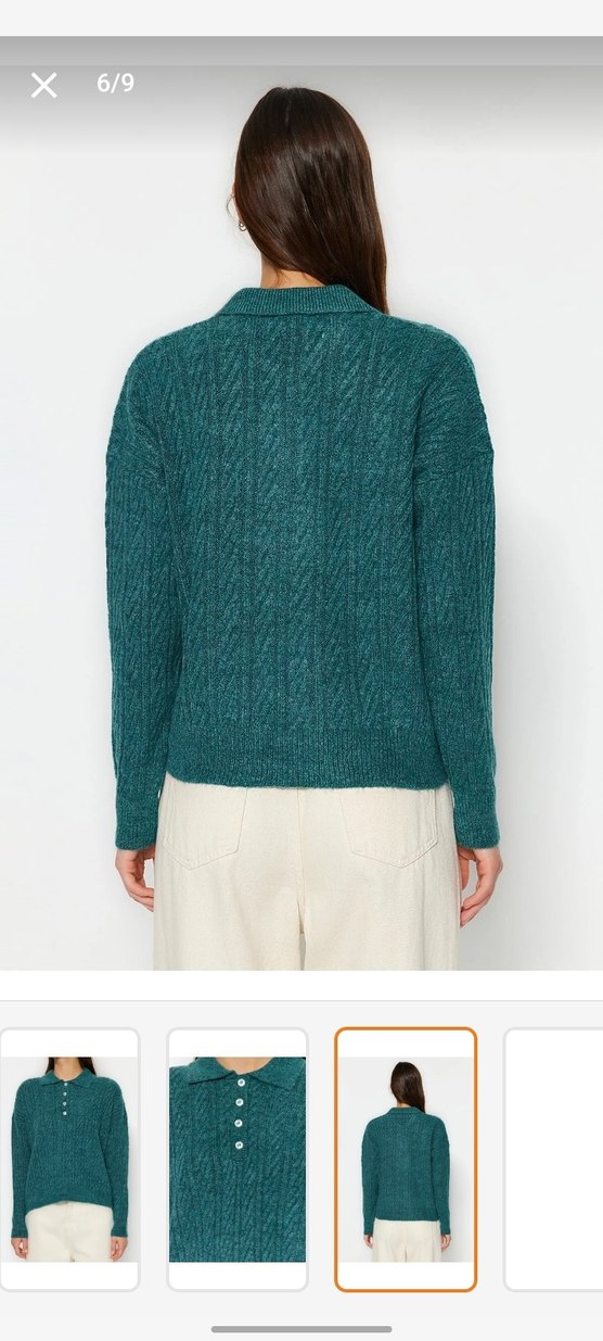 Örgü Kadın Triko Kazak - Görsel 3