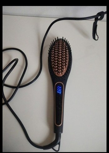 Siyah Dijital Ekranlı Saç Düzleştirici Fırça - Görsel 4