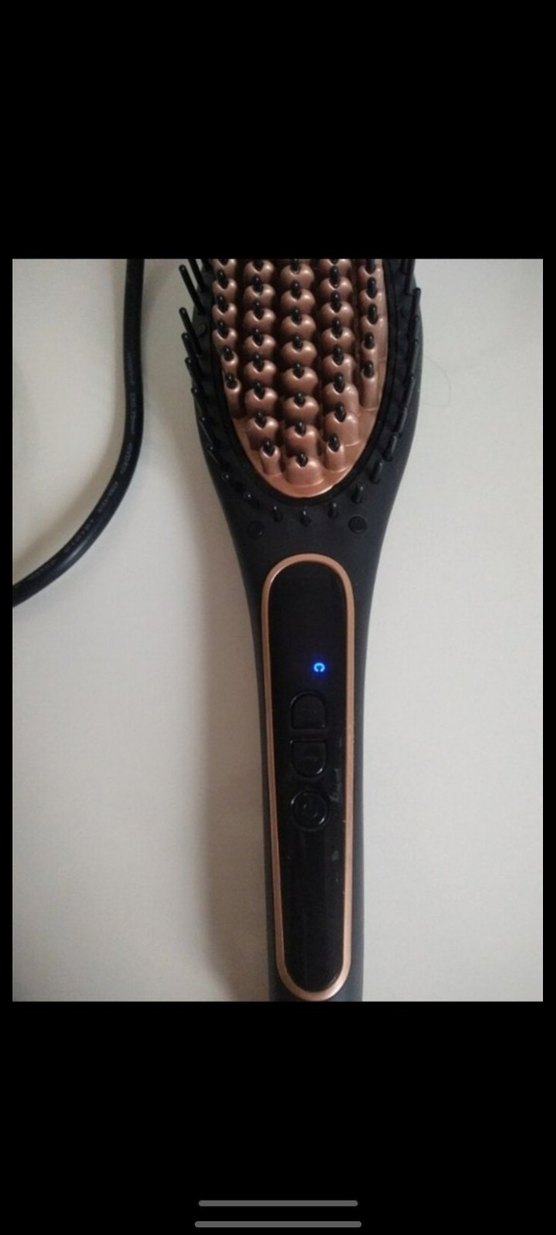 Siyah Dijital Ekranlı Saç Düzleştirici Fırça - Görsel 2