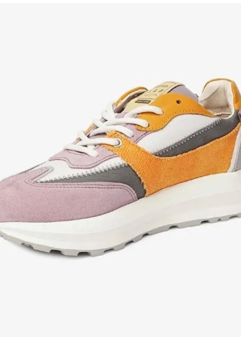 Gri ve Pastel Renkli Platform Topuklu Spor Ayakkabı - Görsel 4