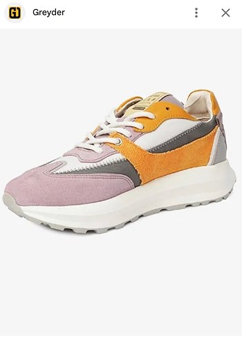 Gri ve Pastel Renkli Platform Topuklu Spor Ayakkabı - Görsel 2