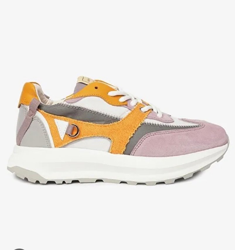 Gri ve Pastel Renkli Platform Topuklu Spor Ayakkabı - Görsel 3