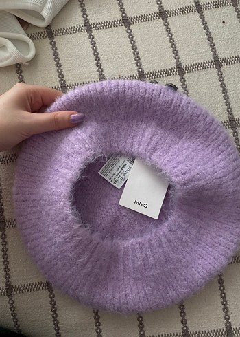 Mango Mor Örgü Bere - Görsel 2