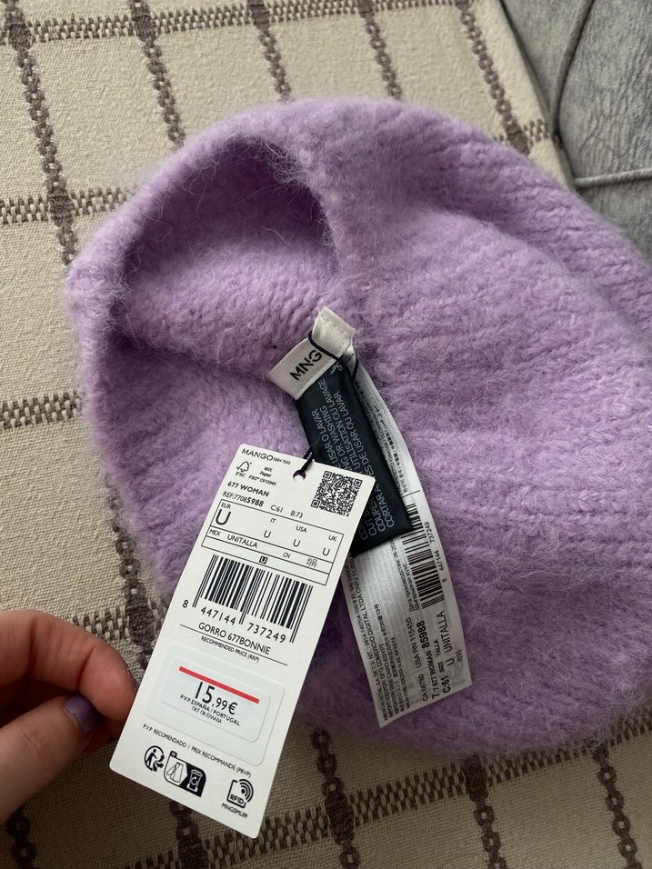 Mango Mor Örgü Bere - Görsel 3