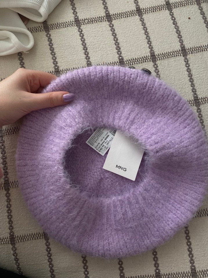 Mango Mor Örgü Bere - Görsel 2