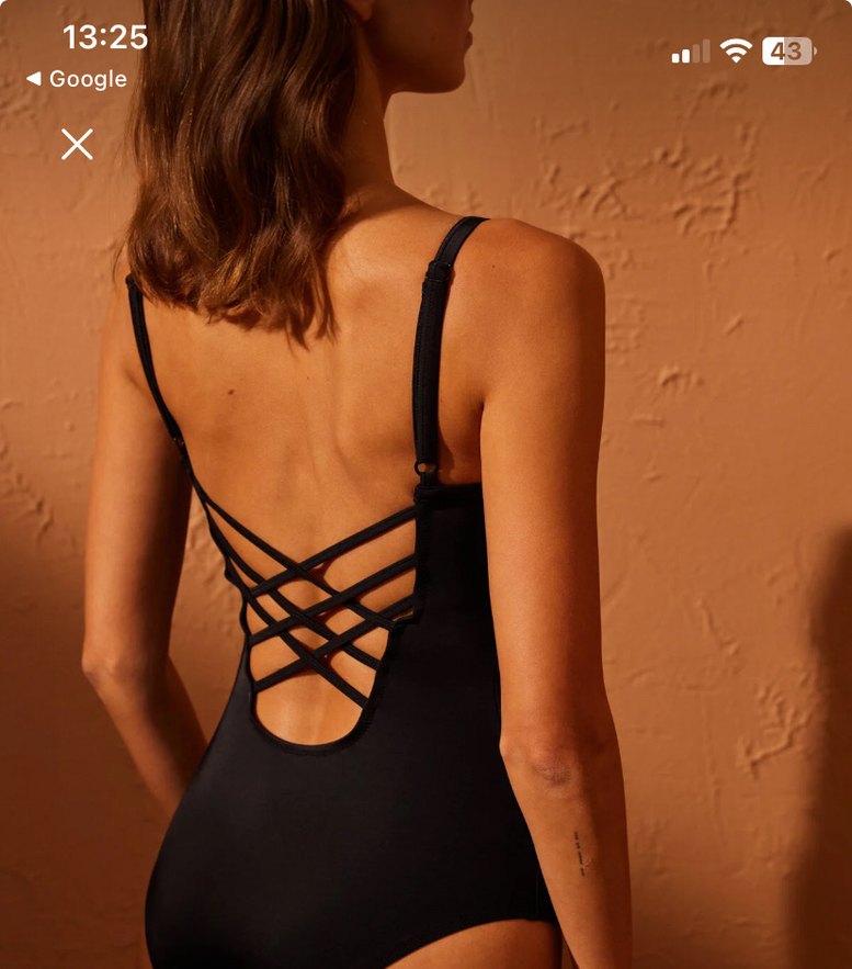 Siyah  Strappy Mayo - Görsel 3