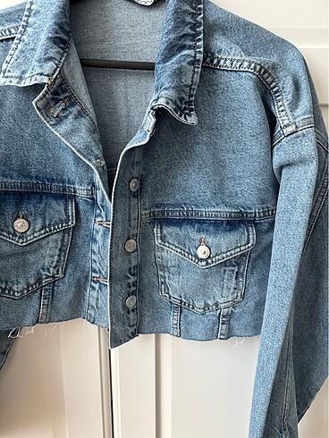 s Beden Crop denim ceket