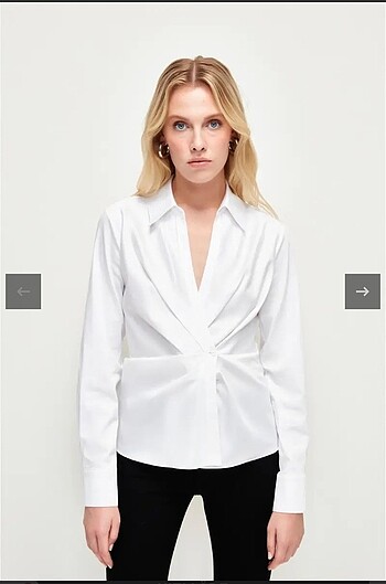 adilışık Büzgülü Oversize Gömlek