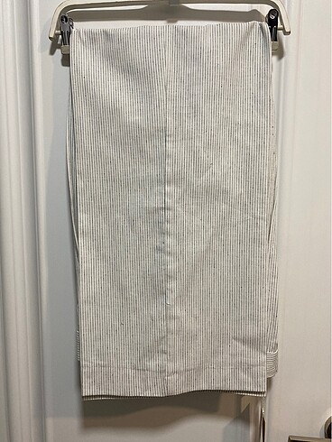 40 Beden beyaz Renk #mango İnce Çizgili Kumaş Pantolon