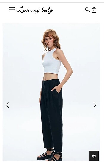 #lovemybody Pileli Keten Pantolon