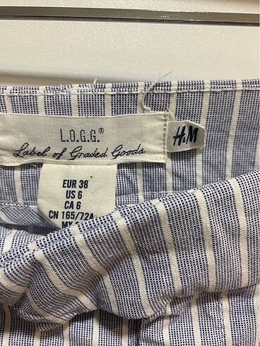 38 Beden #h&m Çizgili Bermuda Şort