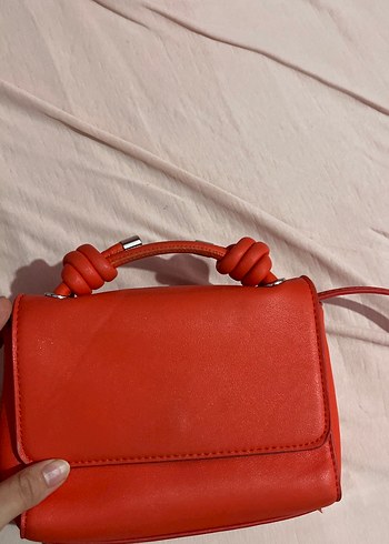  Beden Kilit Tokalı Parlak Kırmızı Deri Kadın Çanta