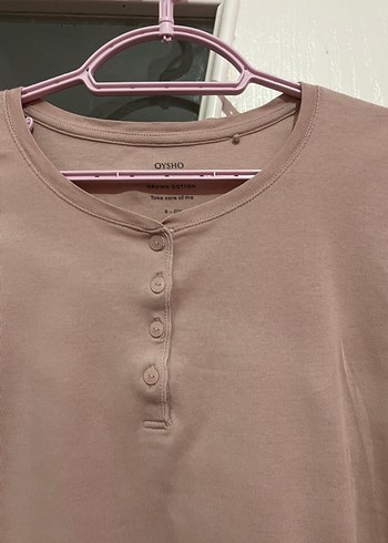Oysho Pembe Üst %100 Organik Pamuk - Görsel 5