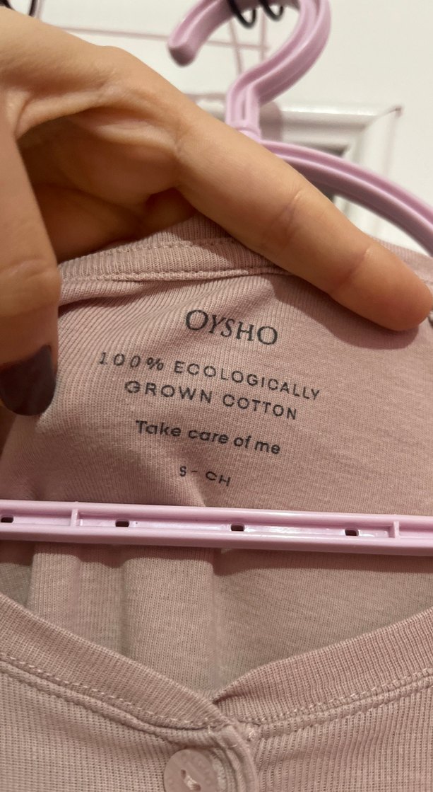 Oysho Pembe Üst %100 Organik Pamuk - Görsel 2