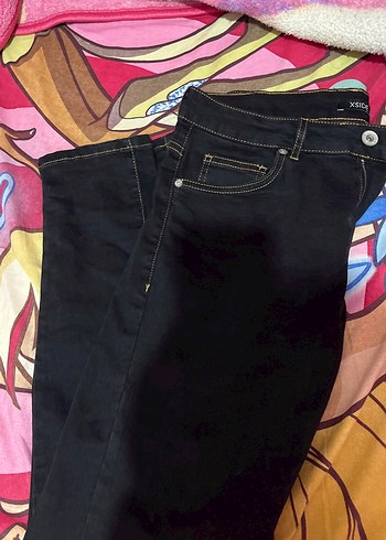 XSIDE Siyah Baskılı Kadın Kot Pantolon - Görsel 2