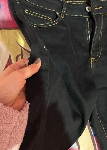 XSIDE Siyah Baskılı Kadın Kot Pantolon - Görsel 6