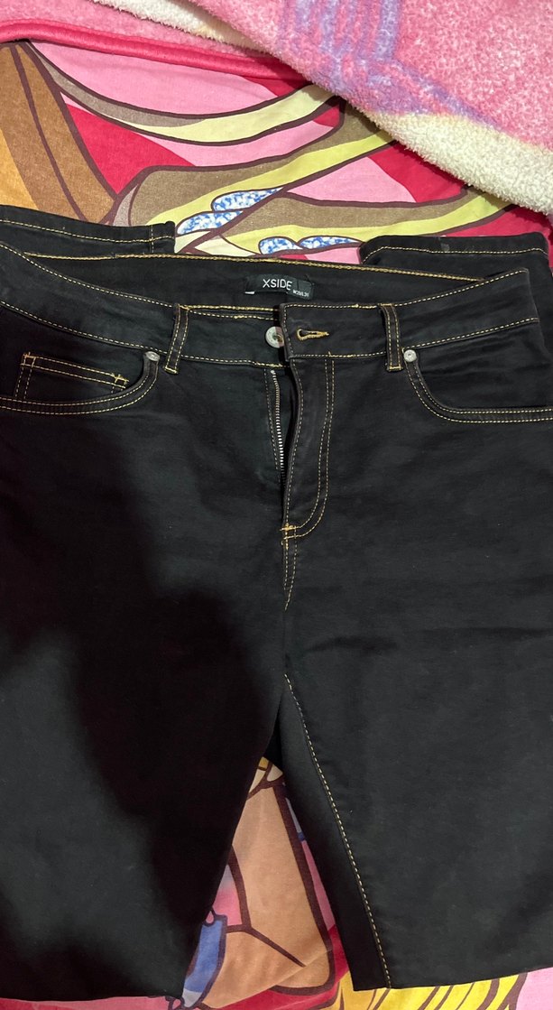 XSIDE Siyah Baskılı Kadın Kot Pantolon - Görsel 5